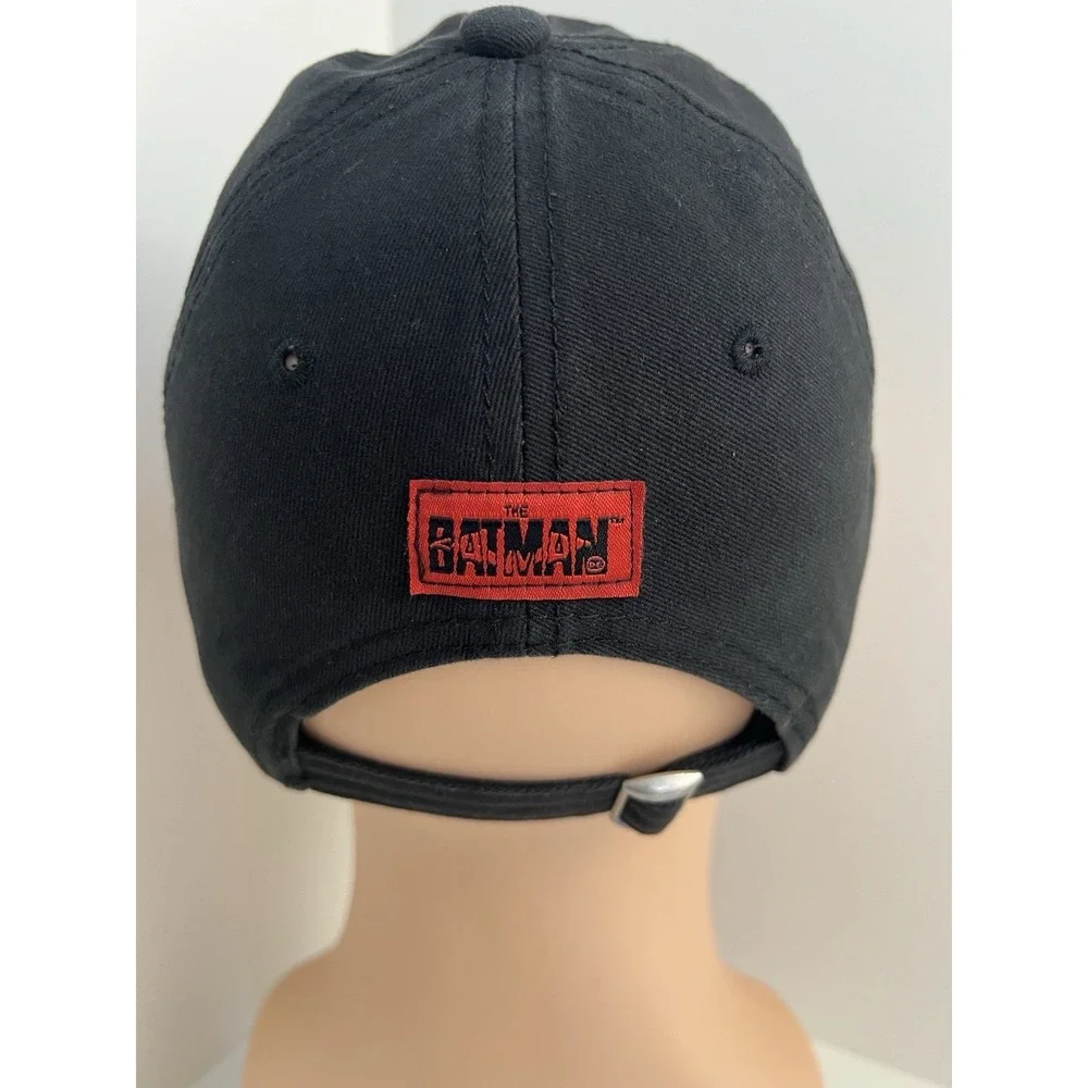 The Batman (2022) Men's Promotional Red Black Baseball Strapback Hat Cap Adjust